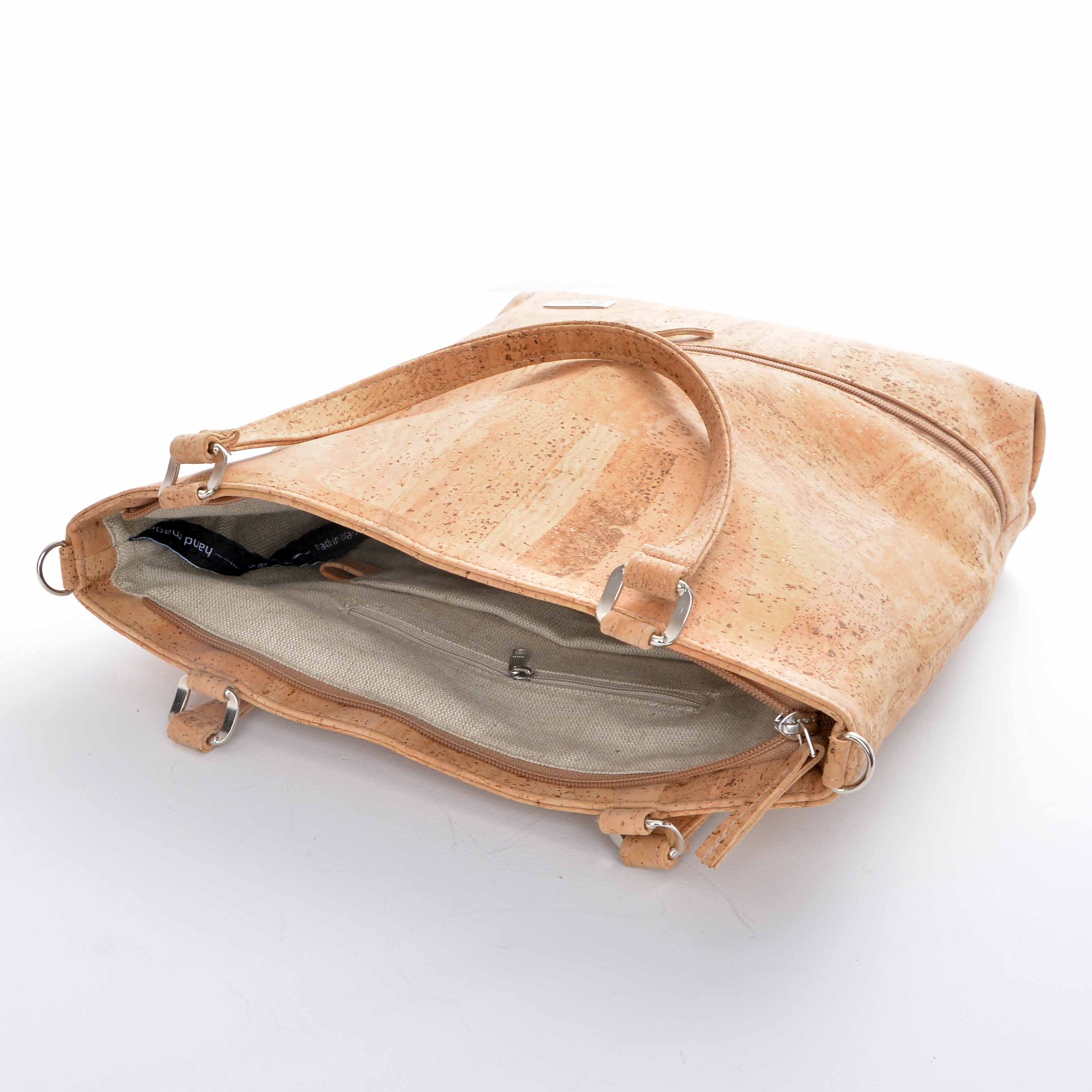 Wegańska torebka z korka typu tote w naturalnym kolorze